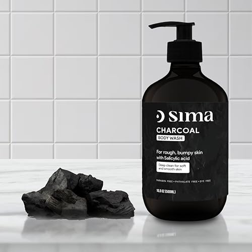 Charcoal Body Wash for Sensitive Skin 500ml - Detox & Acne Control