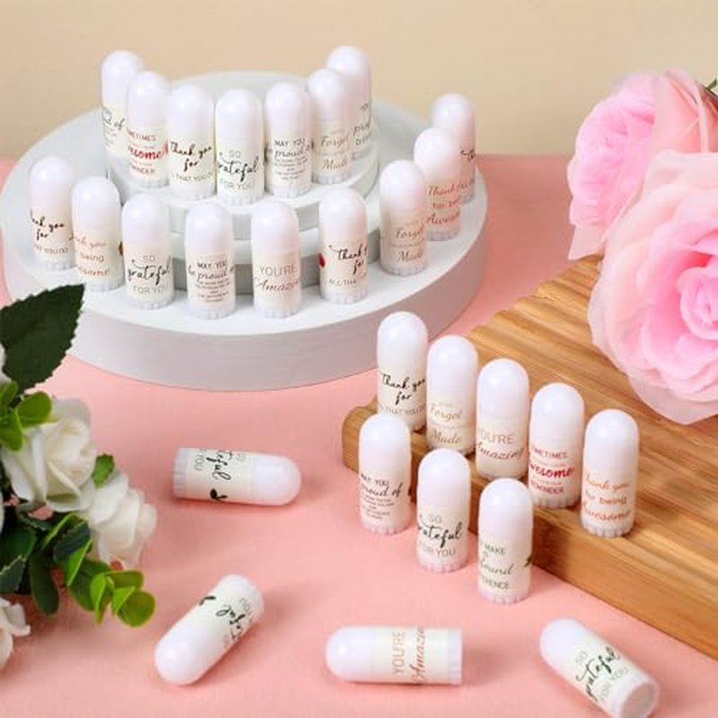 72 Pcs Worker Gifts Employee Appreciation Gifts Mini Lip Balm Bulk, 8 Assorted Flavor, Thank You Gift for Women Party Party Staff Coworker Volunteer Nurse Teacher Mother Day