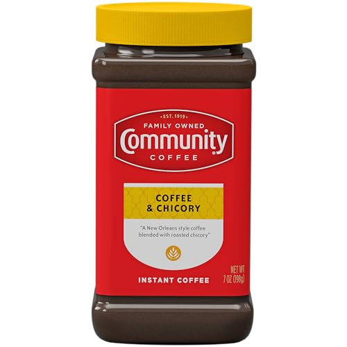 Coffee and Chicory Instant Coffee - Medium Dark Roast, 7 oz Jar Pack of 12 - Variation of THIS listing