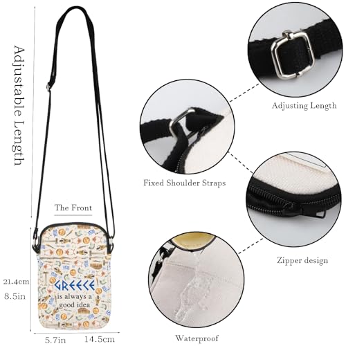WCGXKO Greece Gift Greece Surprise Trip Gift Greece Is Always A Good Idea Zipper Pouch Makeup Bag
