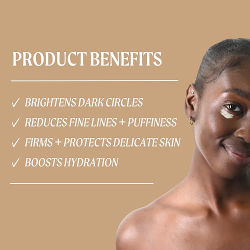UpCircle Natural Eye Cream with Coffee & Hyaluronic Acid for Dark Circles & Puffiness - Vegan & Cruelty-Free, 0.5 FL OZ