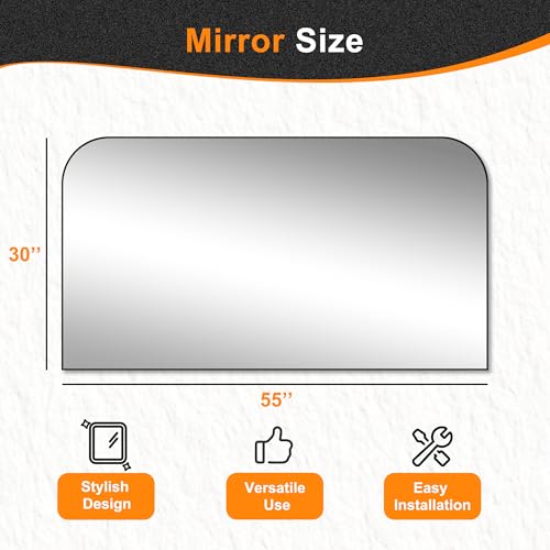 Delma 30x55 Black Metal Framed Bathroom Mirror Over Sink - Modern Style