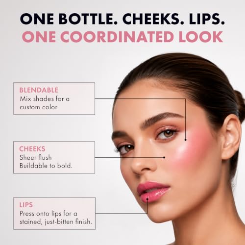 Buildable Watercolour Liquid Blush - So Pretty Pink Shimmer Cheek & Lip Tint
