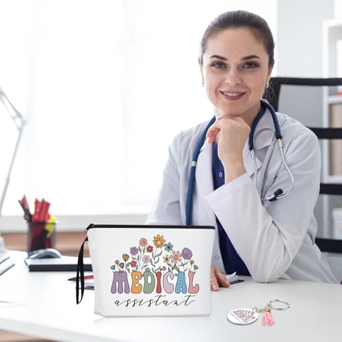 Medical Appreciation Gift Set for Women - Tote Bag, Cosmetic Bag & Keychain - 6 Pcs