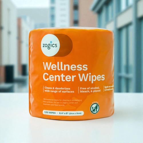 Zogics Wellness Center Cleaning Wipes 1150 Count Pack of 2 – Gym Equipment & Surface Disinfectant
