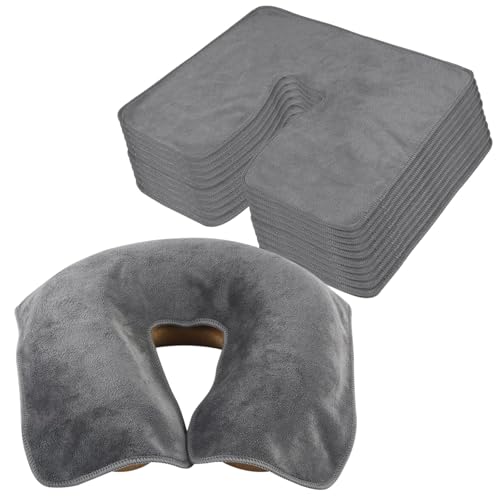 SINLAND Microfiber Face Cradle Covers Large Size Soft and Reusable Non-Stick Massage Headrest Cover Suitable for Any Massage Tables & Massage Chair