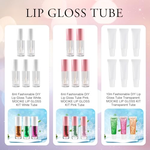 DIY Lip Gloss Making Kit for Adults - Natural Lip Gloss Set with Flavors & Colors