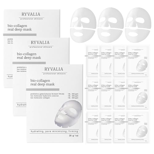 Ryvalia Collagen Mask 3-Pack - Deep Hydration & Elasticity Boost Overnight