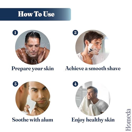 Alum Block for Shaving, Alum Stone for Face, Piedra De Alumbre Natural Bar for Underarm, Fitkari, Fitkiri, Allum Deodorant for Men and Women - with Storage Case (1 Piece)
