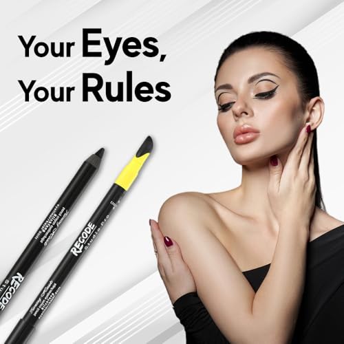 Waterproof Gel Eyeliner Pencil with Smudger - Long-lasting Black 1.2g