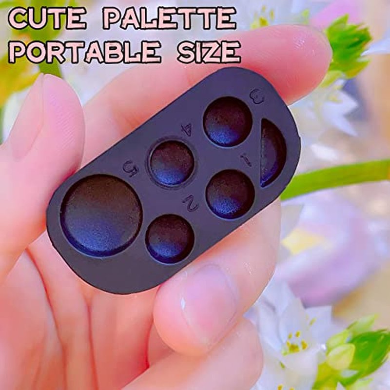 Lash Lift Brow Lamination Palette, Rapid Eyelash Eyebrow Lifting Tray, DIY Tint Mixing Tool For Perming Lashes at Home Salon Usage -1000 Applications (Mini Palette Pink Black 2 pcs Set)
