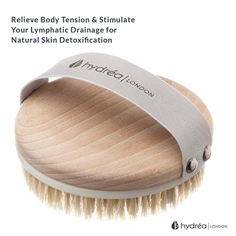 Hydrea London Lymphatic Detox Brush with Natural Bristle and Rubber Nodules
