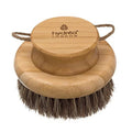 Hydr?a London Round Natural Body Brush with Mane/Cactus Bristle for Dry Brushing to Exfoliate, Remove Dead Skin, Cellulite and Aid Lymphatic Drainage.