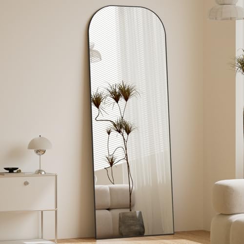 Koonmi Full Length Mirror 56x21 Inch with Stand, Full Body Floor Mirror