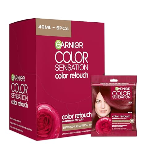 Garnier Color Sensation Root Touch-Up Hair Dye Kit - Red 6.6, Pack of 6