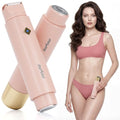 SUNVIVI Bikini Trimmer for Women: IPX6 Waterproof Dual Head Pubic Razor, Painless Face Shaver Body Trimmer, Portable Hair Removal Kit for Bikini Underarm Leg Arm Body Face, Pink