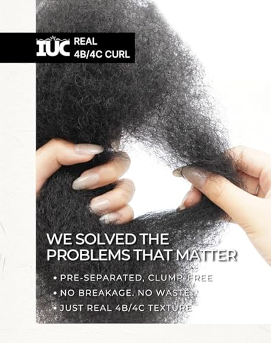 Natural Black Afro Kinky Human Hair for Braiding - 16 Inch, 50g - Unprocessed, Tangle-Free, Heat-Stylable