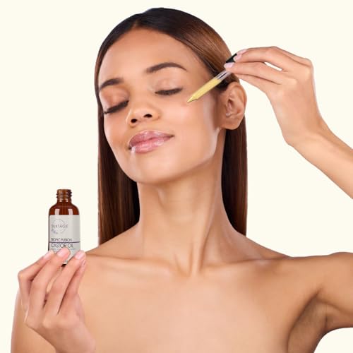 SILKTA?GE Tropic Fusion Castor Oil - Organic Indian, Jamaican, and Haitian Blend. Pure, Cold Pressed, Hexane Free, skin moisturizer, grow healthy hair & eyelashes 2.0 Fl Oz