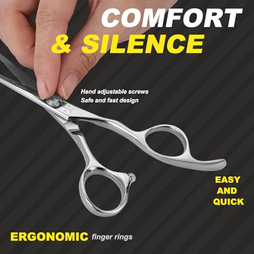 5 Inch Professional Hair Cutting Scissors - Stainless Steel Shears for Hairdressing and Salon Use