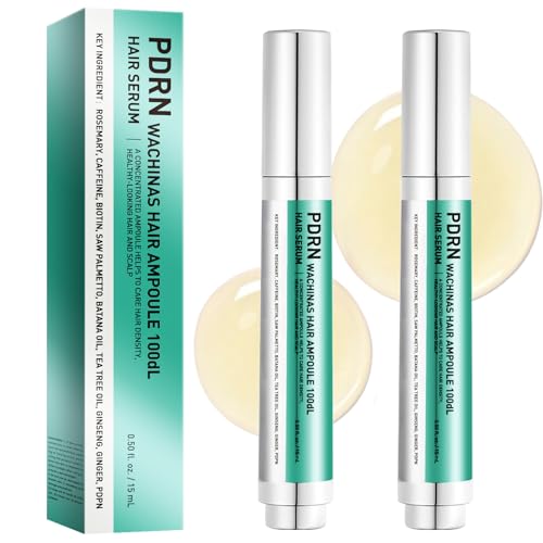 Wachinas PDRN 100 Hair Ampoule 0.5 Fl Oz Pack of 2 | Hair Growth Serum with Saw Palmetto & Biotin