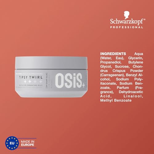 OSiS+ Tipsy Twirl Curl Cream, 10.1 Fl Oz ? Medium Hold Curl Enhancer for Defined Waves, Lightweight Volume & Humidity Protection