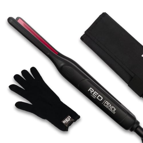 Mini Hair Straightener for Short & Fine Hair - 0.3 Inch Tourmaline Ceramic Flat Iron