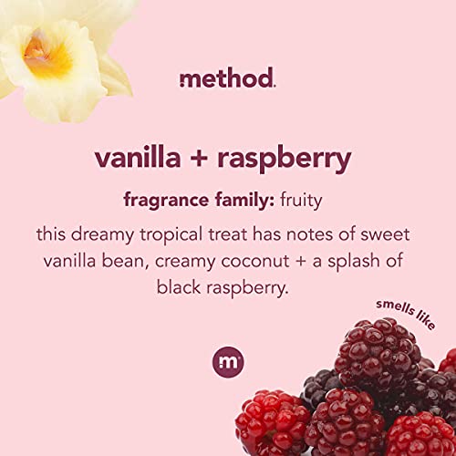 Method Gel Hand Soap Refills, Vanilla + Raspberry and Vetiver + Amber Scents, Biodegradable Formula, 34 Fl Oz (2 Pack)