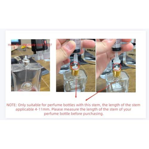 MUB 10ml Perfume Dispenser Pump Perfume Extraction Plastic Adapter Syringe Pump for Travel Refillable Perfume Atomizer Spray Bottle (5packs)