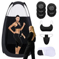 Black Large Spray Tan Tent Kit Portable Self Tanning Booth with Carry Bag Waterproof Floor