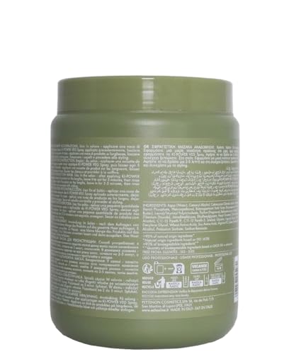 Vegan Hair Mask for Damaged Hair - Reconstructive Keratin & Hyaluronic Acid, 1000ml / 33.8oz
