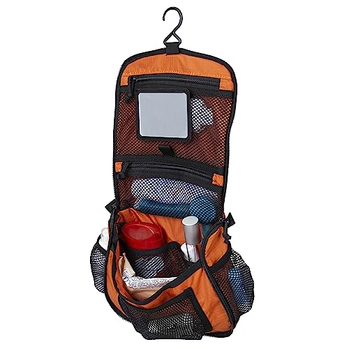 Helikon-Tex Travel Toiletry Bag Orange-Black Compact Organizer with Mesh Pockets