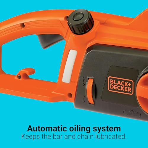Electric Chainsaw - 12 Amp 16-Inch Power Tool with Tool-Free Chain Tensioning