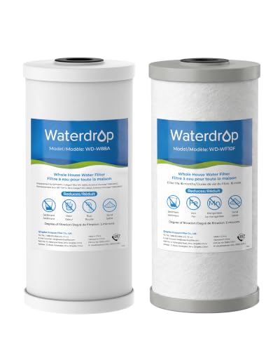 Waterdrop Whole House Water Filter with Iron Manganese & Chlorine Reduction - Compatible with WHF21-FG