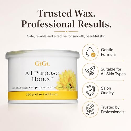 GIGI All Purpose Honeë Soft Wax for Hair Removal - 14 oz Pack of 2