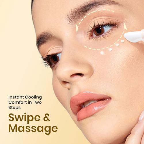 Beetles Caffeine Eye Cream with Retinol, Blur & Glow Under Eye Cream for Dark Circles & Puffiness, Help Improve the Look of Fine Lines, Brighten Eyes Care with Cooling Metal Tip, 0.68 fl oz (20 ml)