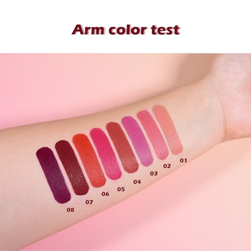 Maroon Red Matte Lipstick for Women Mature, Long Lasting Waterproof Transfer-Proof Vegan Lip Bar, 24 Hours Moisturizing Natural Lip Stain, All-Day Lip Color A07#