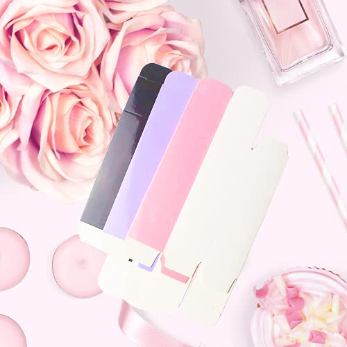 COSIDEA 50 PCS Empty Pink Lip Gloss Boxes W28 xW28 xH89mm / W1.02xW1.02xH3.5 inch, Cosmetic Perfume/Mascara Box Packaging for Small Business Wholesale, small Kraft Paper Box Luxury Holder Wrapping