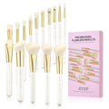 15-Piece Makeup Brush Set with Vegan Synthetic Fibers for Face & Eyes