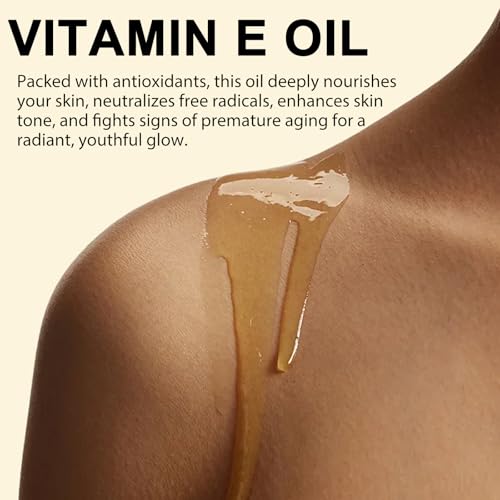 Vitamin E Oil for Skin 75,000 IU ? 2 Pack Vitamin E for Face, Hair, Scars, Nails, Ultra-Hydrating Body Oil for Dry Skin Wrinkles,Cold-Pressed, Non-GMO, Skincare Formula ?2 Fl Oz