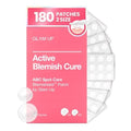 GLAM UP Hydrocolloid Blemish Pimple Zit Patches(180PCS/2Size) - Invisible Ultra Thin Spot Cover Stickers for Face and Skin, Strong Water-proof and Adhesive Overnight, Vegan-friendly