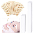 Leelosp 600 Pcs Waxing Kit Includes 400 Wax Paper Cloth Eyebrow Strips and 200 Wooden Smooth Applicator Sticks for Body Skin Hair Removal(White)