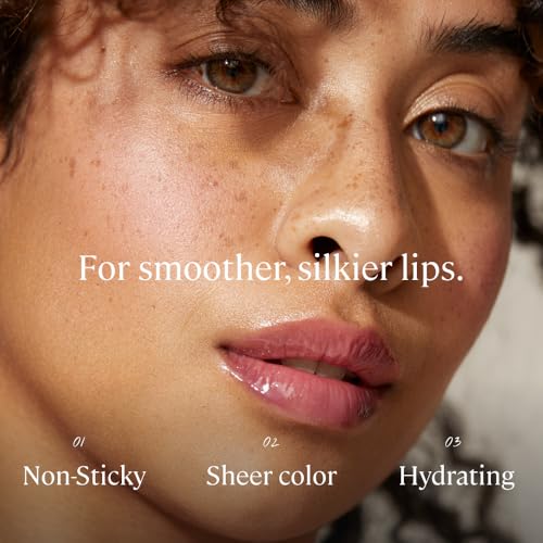 Minori Juneberry Lip Gloss – Hydrating Vegan Lip Shine with Subtle Shimmer, 0.11 fl oz