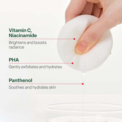 Dr. G Brightening Vita Peeling Pads - 70 Count Exfoliating Facial Pads for Skin Tone & Blackhead Removal
