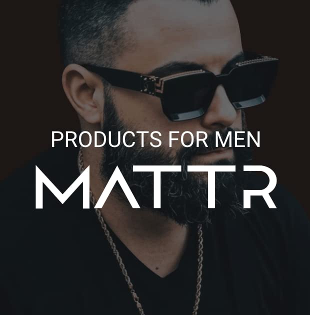 MATTR Beard Filler - Luxury - Grey Hair Coverage, Hair Filler and Growth Promoting for Patchy Beards, For Beards & Brows - Vegan Makeup - Perfect for Gym Bag or Travel - 15g (Brown)