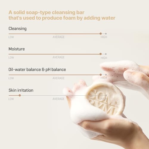 SOME BY MI Lacto Soy Low pH Morning Cleansing Bar ? 3.17oz, 90g - Korean Vegan Bar Soap with Blackhead & Oil Control ? Enriched with Soy Protein & Probiotics to Support Skin Barrier ? Korean Skin Care