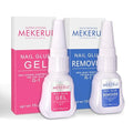 Nail Glue & Remover Kit - Long-Lasting Gel, Quick Removal, 1 Fl Oz - Professional Bundle