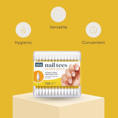 Double-Pointed Cotton Swabs for Nail Care - 120 Count, 6 Pack