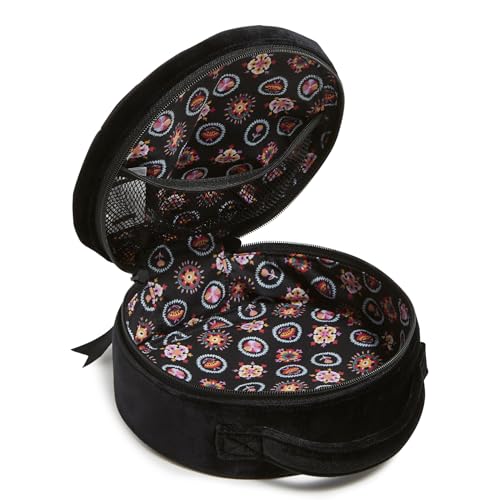 Round Travel Cosmetic Makeup Organizer Case, Winter Ornaments