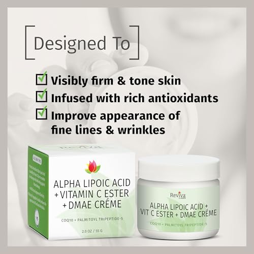 DMAE Firming Face Cream with Vitamin C & Alpha Lipoic Acid - 2 Ounce Pack