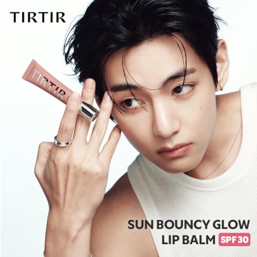 TIRTIR Sun Bouncy Glow Lip Balm SPF 30 Burn Maple 0.5Oz - Hydrating Tinted Lip Treatment